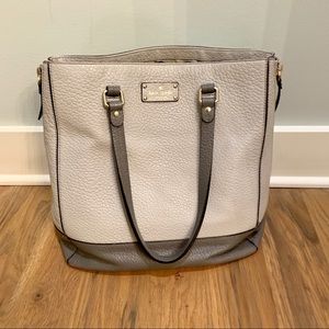 Kate Spade ♠️ gray on gray pebbled leather bag